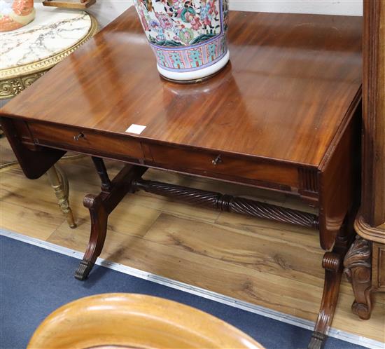 A Regency mahogany sofa table, W.95cm